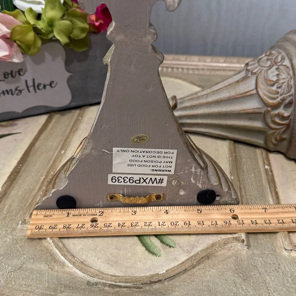 Vintage Ornate Hollywood Regency Style Wall Shelves Sconces
